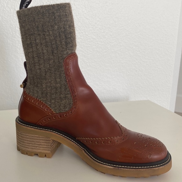 Chloe Franne Sock Ankle Boot - Picture 8 of 12